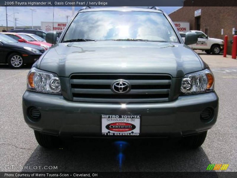 Oasis Green Pearl / Ivory Beige 2006 Toyota Highlander I4