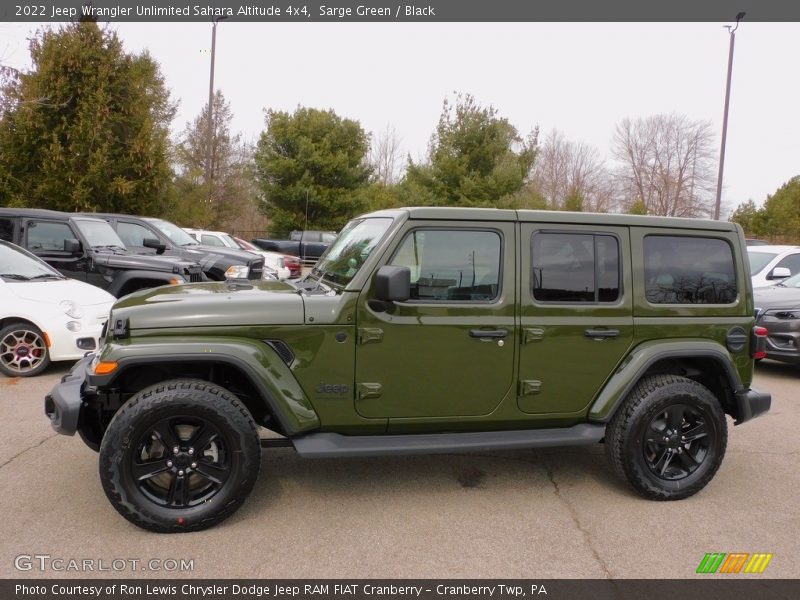Sarge Green / Black 2022 Jeep Wrangler Unlimited Sahara Altitude 4x4