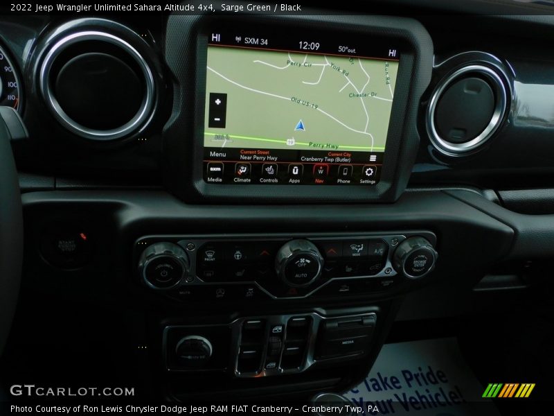 Navigation of 2022 Wrangler Unlimited Sahara Altitude 4x4