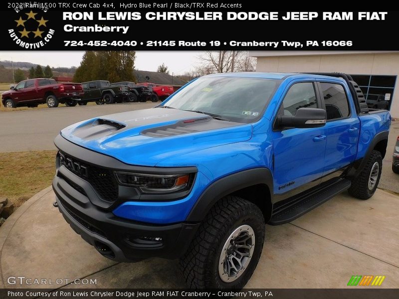 Hydro Blue Pearl / Black/TRX Red Accents 2022 Ram 1500 TRX Crew Cab 4x4