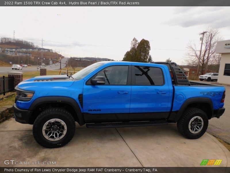 Hydro Blue Pearl / Black/TRX Red Accents 2022 Ram 1500 TRX Crew Cab 4x4