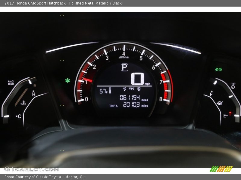Polished Metal Metallic / Black 2017 Honda Civic Sport Hatchback