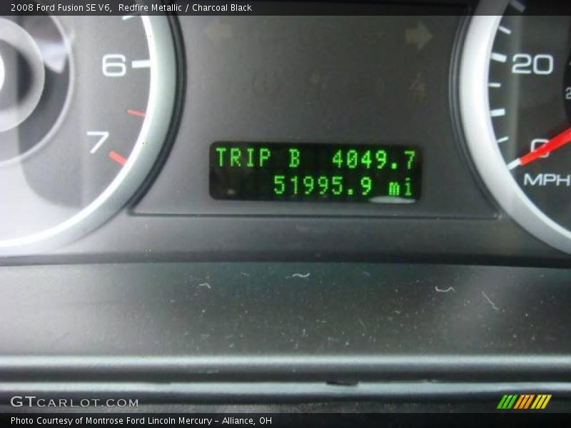 Redfire Metallic / Charcoal Black 2008 Ford Fusion SE V6