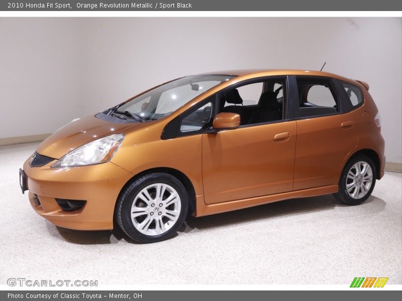 Orange Revolution Metallic / Sport Black 2010 Honda Fit Sport
