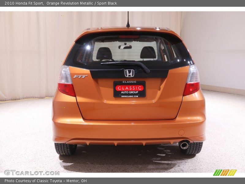 Orange Revolution Metallic / Sport Black 2010 Honda Fit Sport