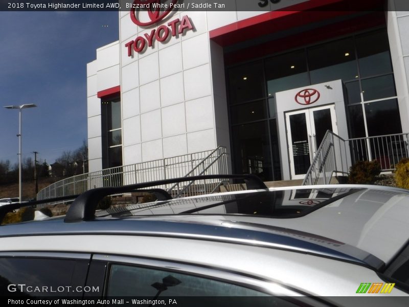 Blizzard White Pearl / Saddle Tan 2018 Toyota Highlander Limited AWD