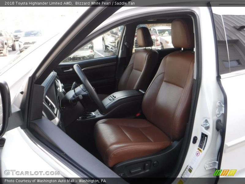 Blizzard White Pearl / Saddle Tan 2018 Toyota Highlander Limited AWD