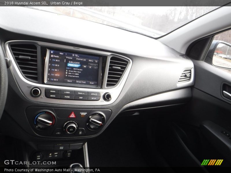 Urban Gray / Beige 2018 Hyundai Accent SEL