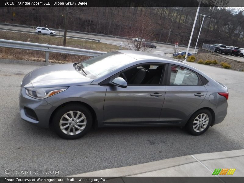 Urban Gray / Beige 2018 Hyundai Accent SEL