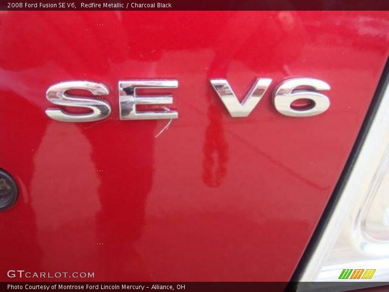 Redfire Metallic / Charcoal Black 2008 Ford Fusion SE V6