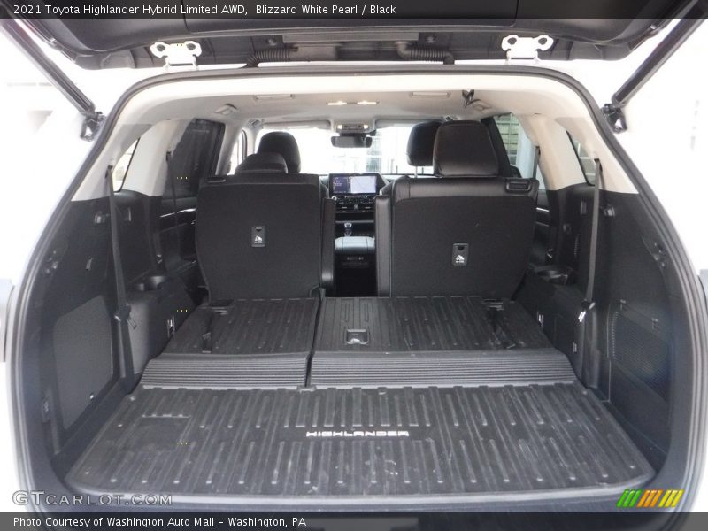Blizzard White Pearl / Black 2021 Toyota Highlander Hybrid Limited AWD