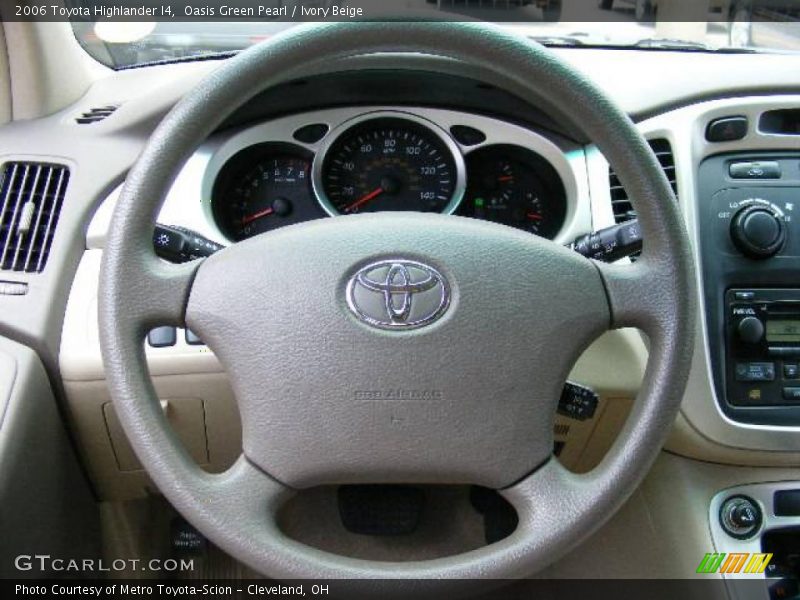 Oasis Green Pearl / Ivory Beige 2006 Toyota Highlander I4