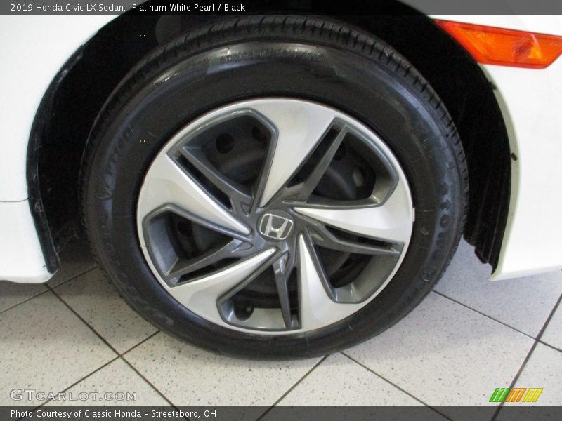 Platinum White Pearl / Black 2019 Honda Civic LX Sedan