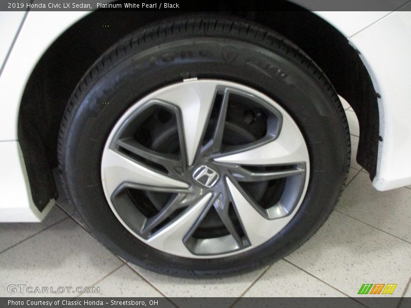 Platinum White Pearl / Black 2019 Honda Civic LX Sedan
