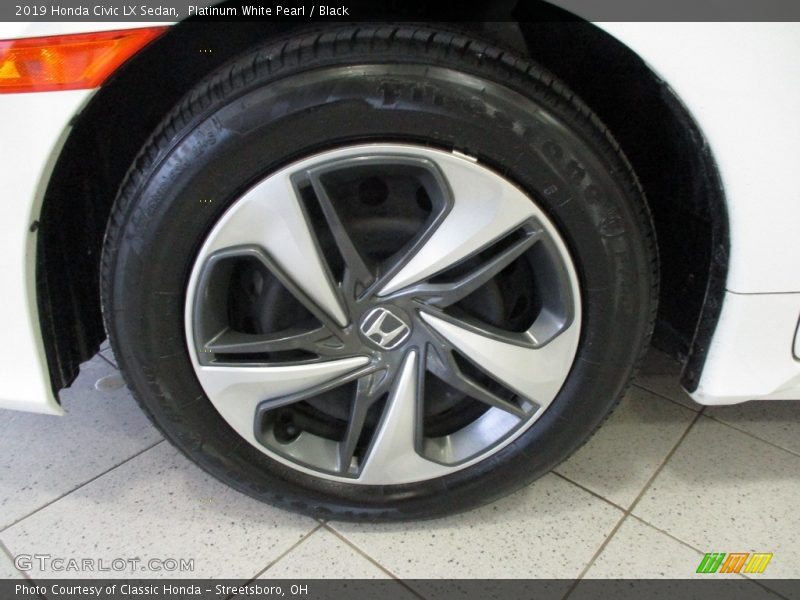 Platinum White Pearl / Black 2019 Honda Civic LX Sedan