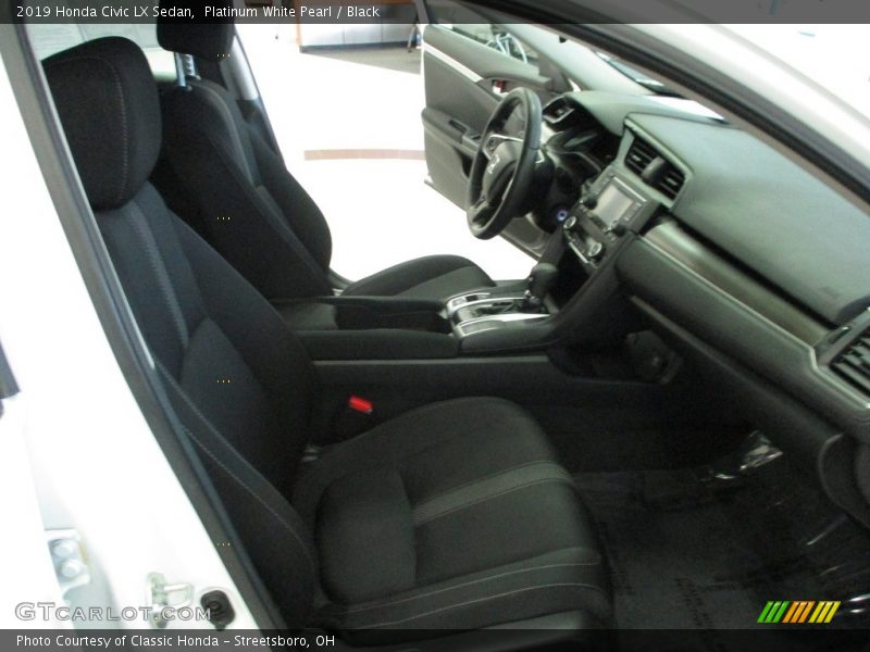 Platinum White Pearl / Black 2019 Honda Civic LX Sedan
