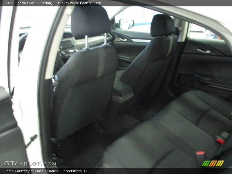 Platinum White Pearl / Black 2019 Honda Civic LX Sedan
