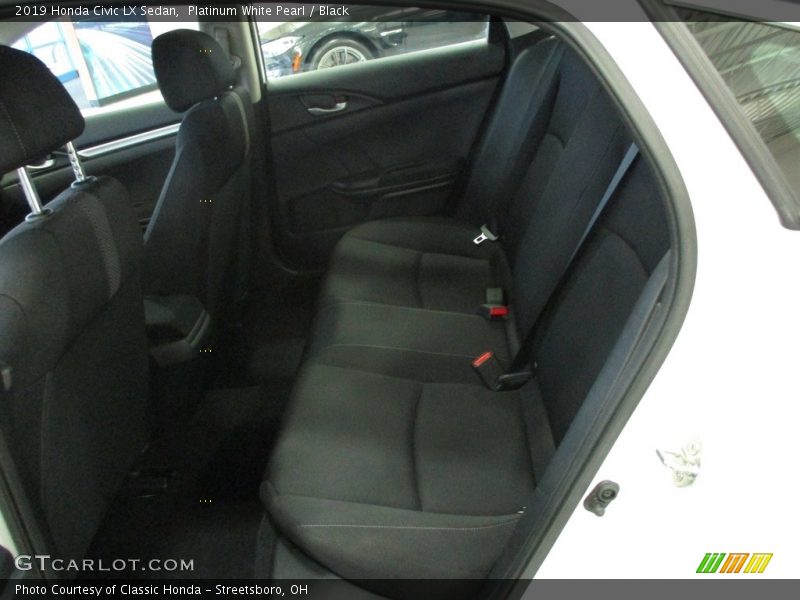 Platinum White Pearl / Black 2019 Honda Civic LX Sedan
