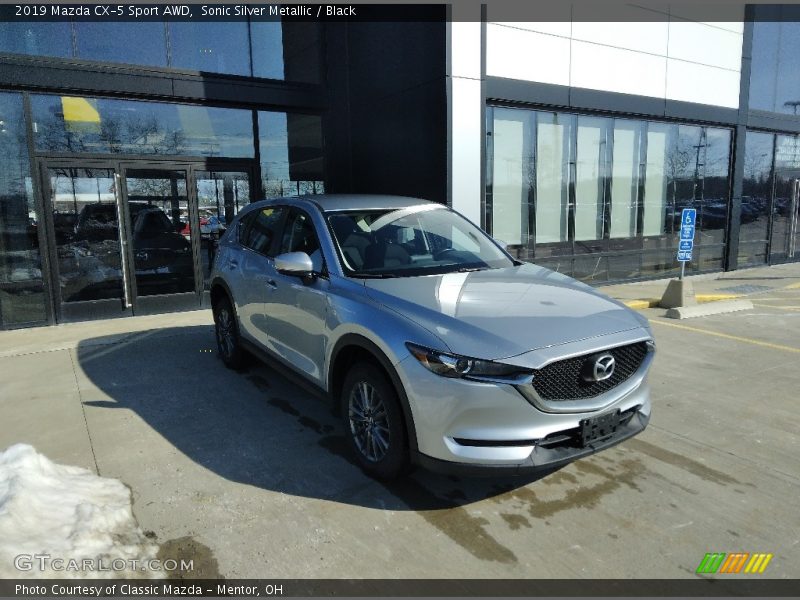 Sonic Silver Metallic / Black 2019 Mazda CX-5 Sport AWD