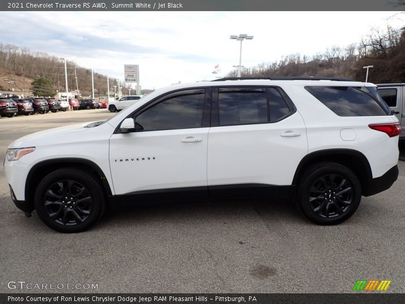Summit White / Jet Black 2021 Chevrolet Traverse RS AWD