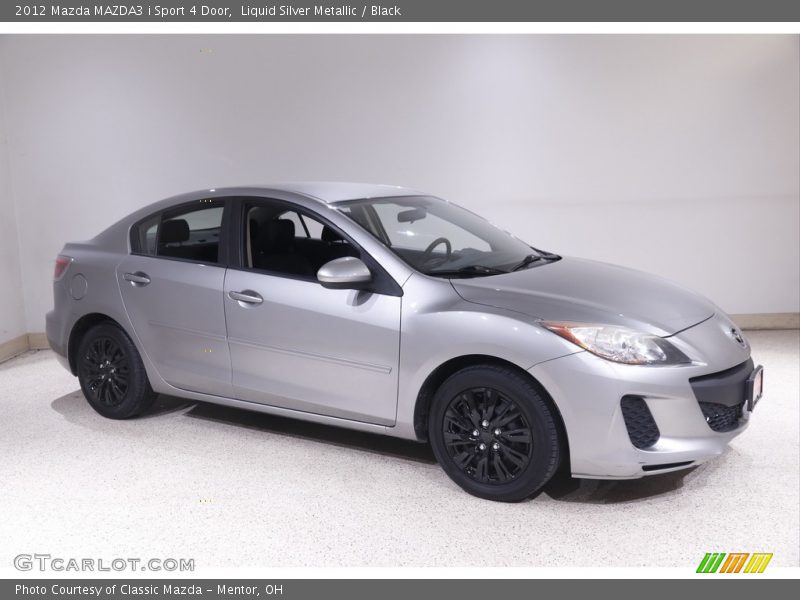 Liquid Silver Metallic / Black 2012 Mazda MAZDA3 i Sport 4 Door
