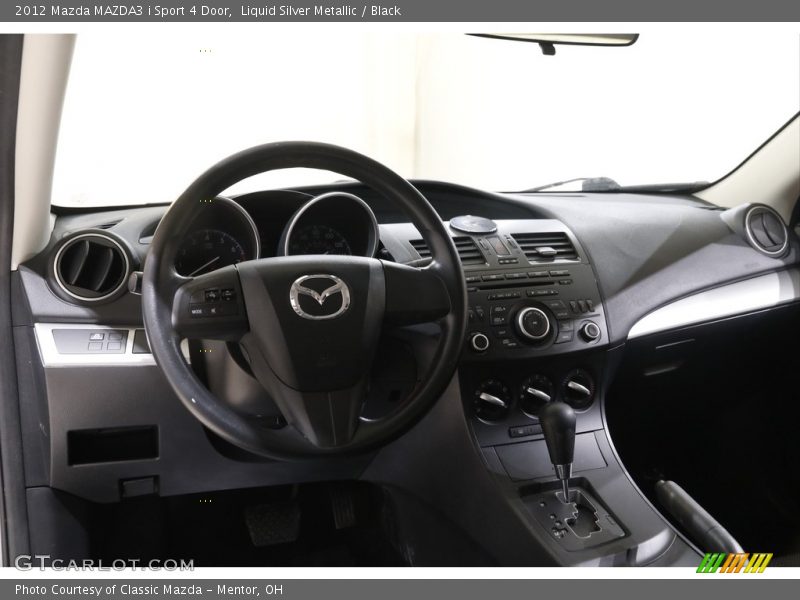 Liquid Silver Metallic / Black 2012 Mazda MAZDA3 i Sport 4 Door