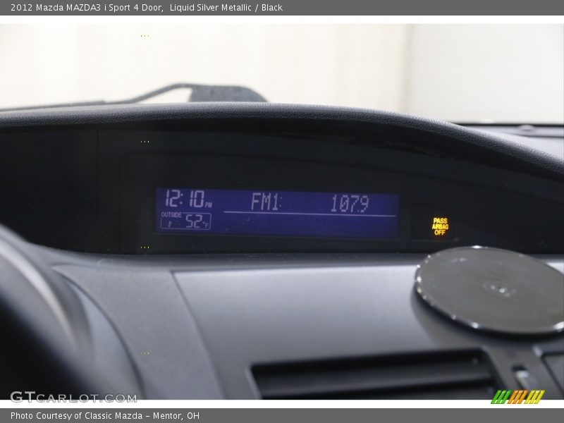Liquid Silver Metallic / Black 2012 Mazda MAZDA3 i Sport 4 Door