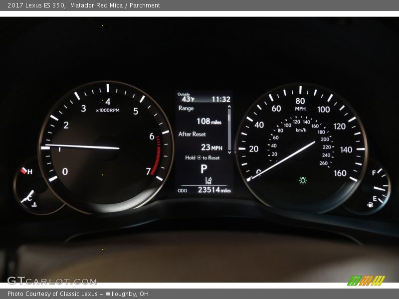 Matador Red Mica / Parchment 2017 Lexus ES 350