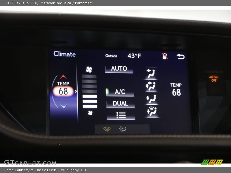 Matador Red Mica / Parchment 2017 Lexus ES 350