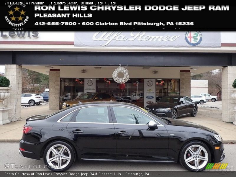 Brilliant Black / Black 2018 Audi S4 Premium Plus quattro Sedan