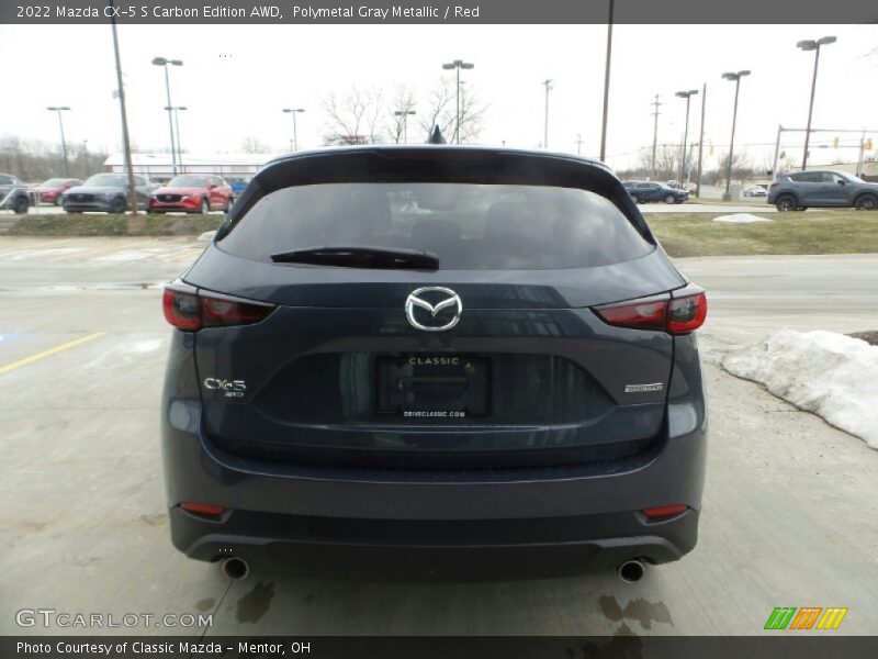 Polymetal Gray Metallic / Red 2022 Mazda CX-5 S Carbon Edition AWD