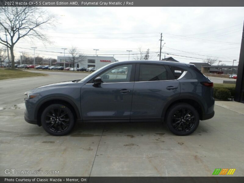 Polymetal Gray Metallic / Red 2022 Mazda CX-5 S Carbon Edition AWD