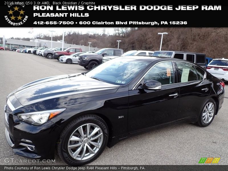 Black Obsidian / Graphite 2016 Infiniti Q50 3.0t AWD
