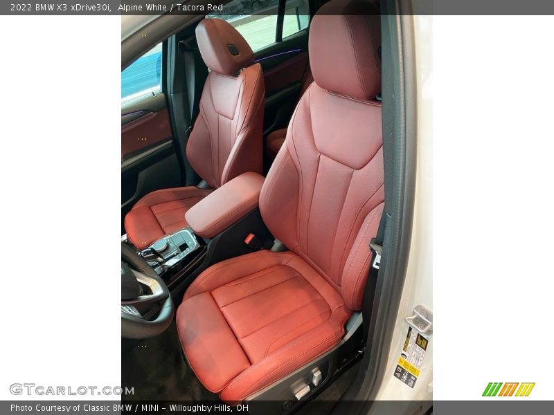 Alpine White / Tacora Red 2022 BMW X3 xDrive30i