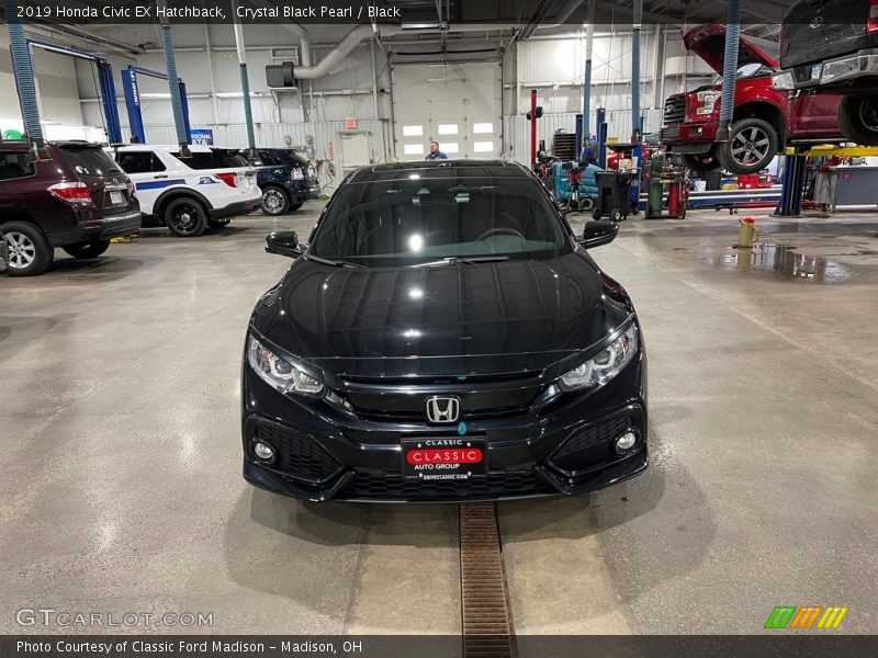 Crystal Black Pearl / Black 2019 Honda Civic EX Hatchback