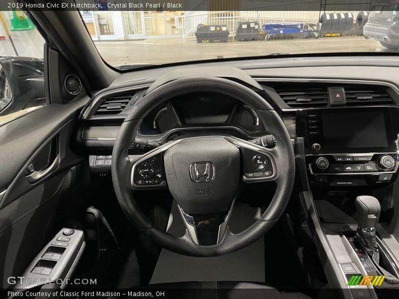 Crystal Black Pearl / Black 2019 Honda Civic EX Hatchback