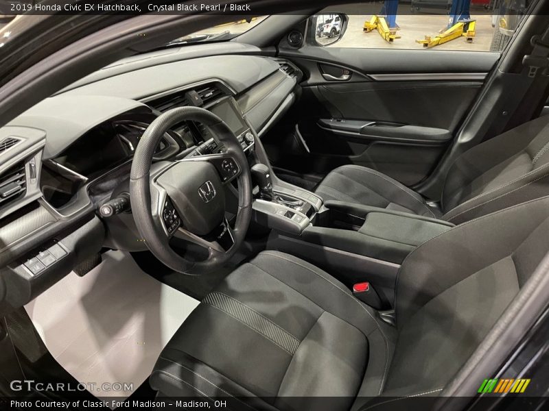 Crystal Black Pearl / Black 2019 Honda Civic EX Hatchback