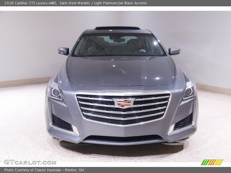 Satin Steel Metallic / Light Platinum/Jet Black Accents 2018 Cadillac CTS Luxury AWD