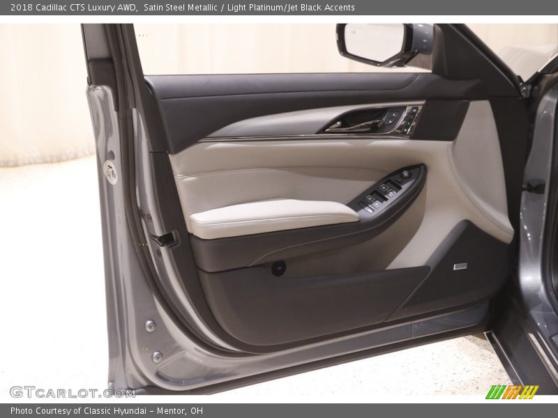 Satin Steel Metallic / Light Platinum/Jet Black Accents 2018 Cadillac CTS Luxury AWD