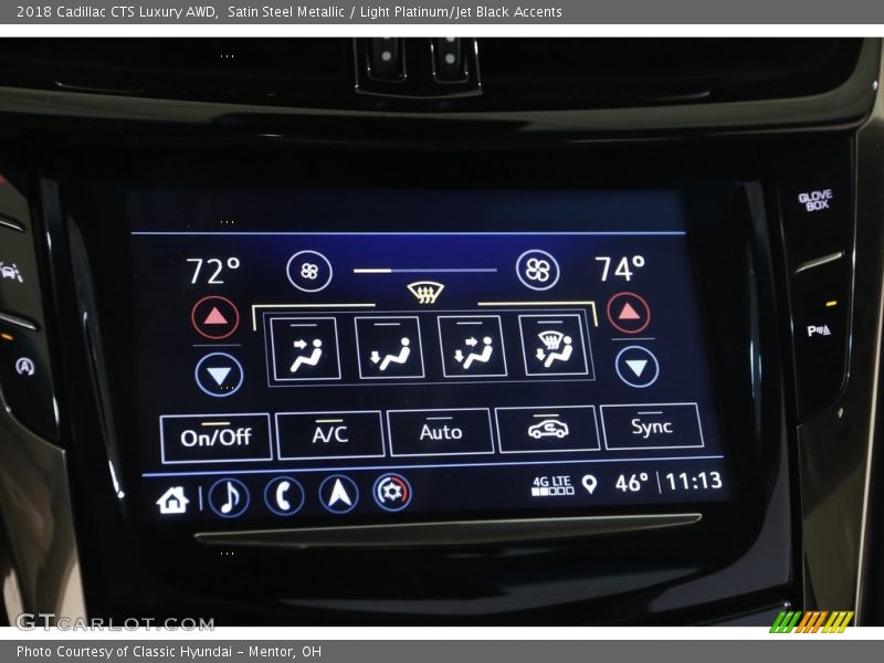 Satin Steel Metallic / Light Platinum/Jet Black Accents 2018 Cadillac CTS Luxury AWD