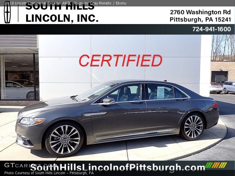 Magnetic Gray Metallic / Ebony 2019 Lincoln Continental Reserve AWD