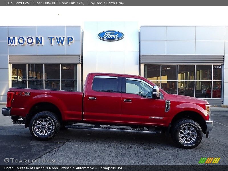 Ruby Red / Earth Gray 2019 Ford F250 Super Duty XLT Crew Cab 4x4