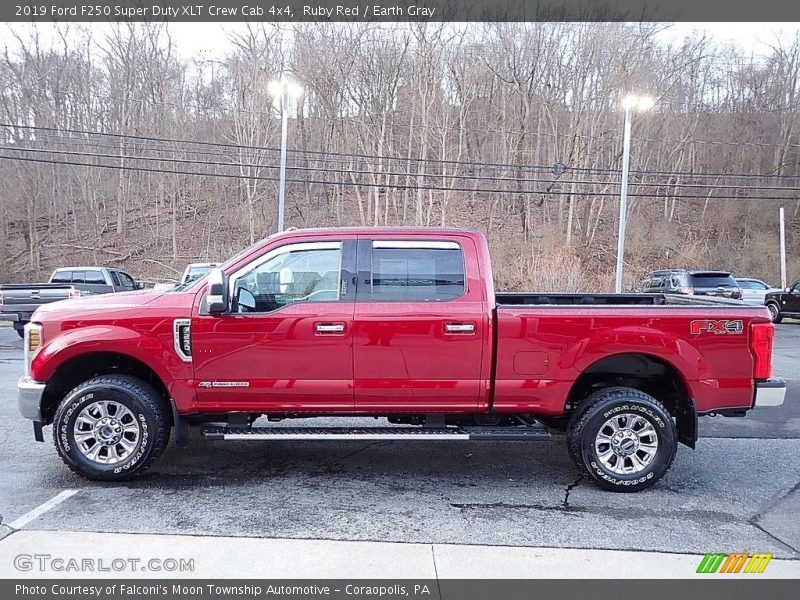 Ruby Red / Earth Gray 2019 Ford F250 Super Duty XLT Crew Cab 4x4