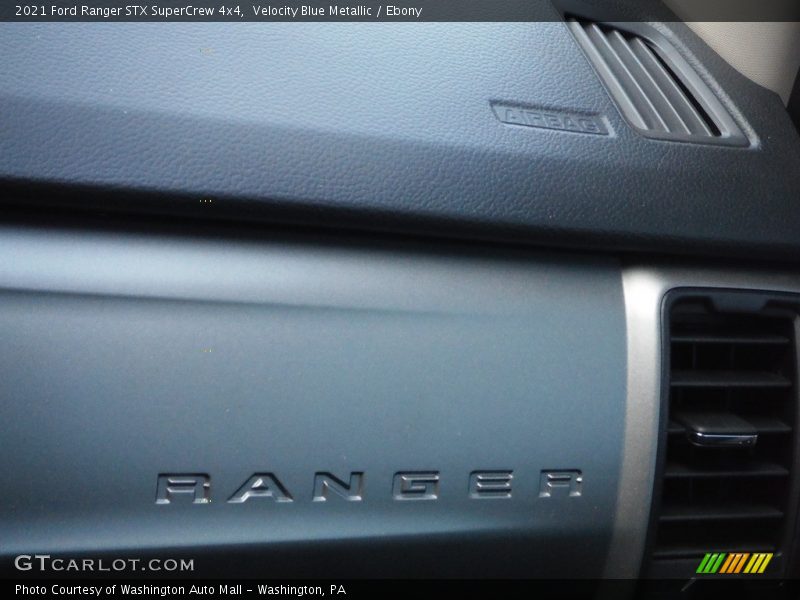 Velocity Blue Metallic / Ebony 2021 Ford Ranger STX SuperCrew 4x4