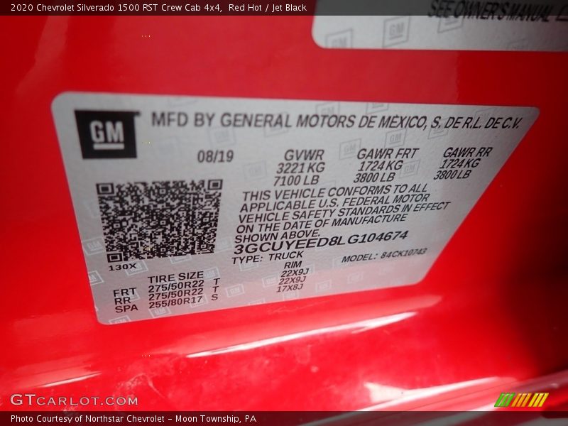 Red Hot / Jet Black 2020 Chevrolet Silverado 1500 RST Crew Cab 4x4