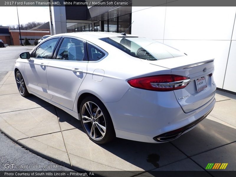 White Platinum / Medium Soft Ceramic 2017 Ford Fusion Titanium AWD