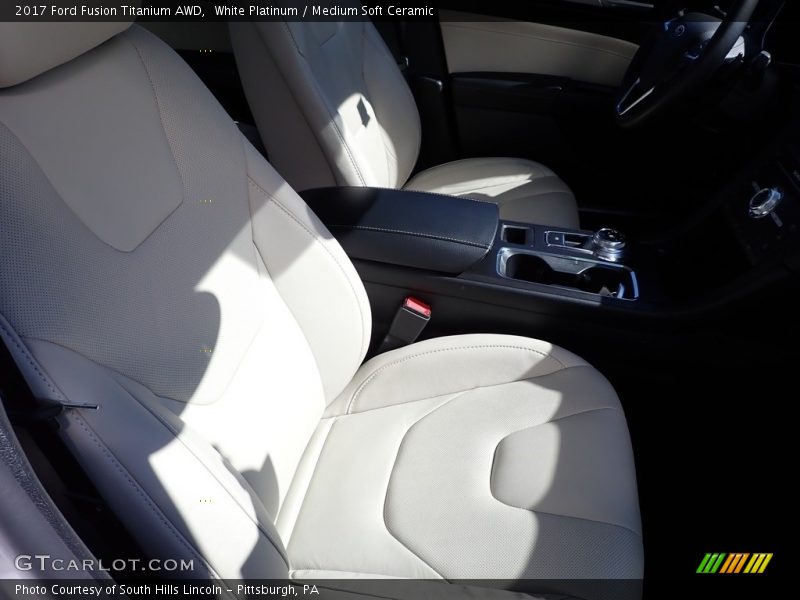 White Platinum / Medium Soft Ceramic 2017 Ford Fusion Titanium AWD