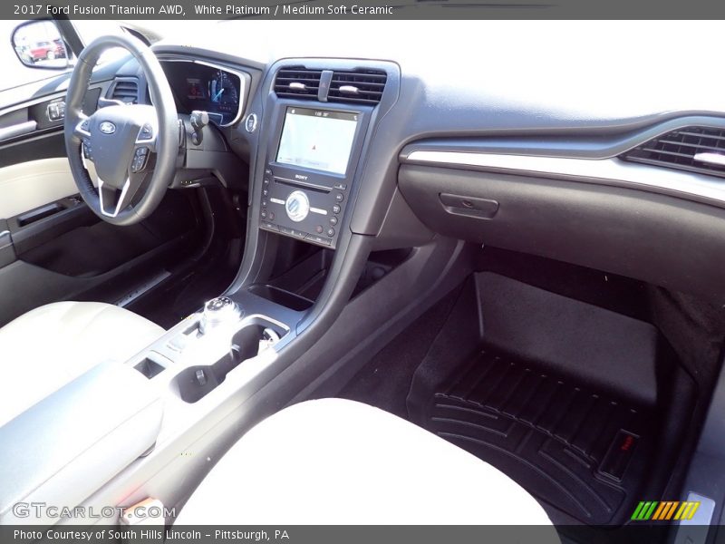 White Platinum / Medium Soft Ceramic 2017 Ford Fusion Titanium AWD