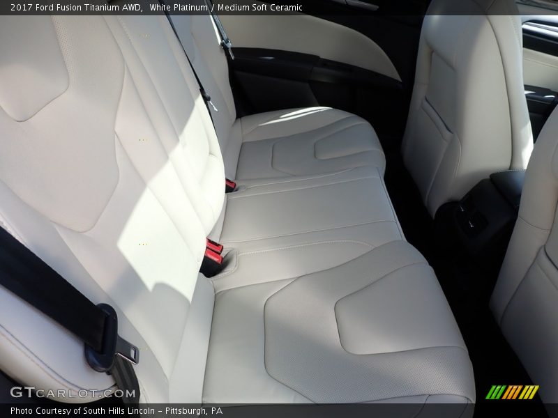 White Platinum / Medium Soft Ceramic 2017 Ford Fusion Titanium AWD