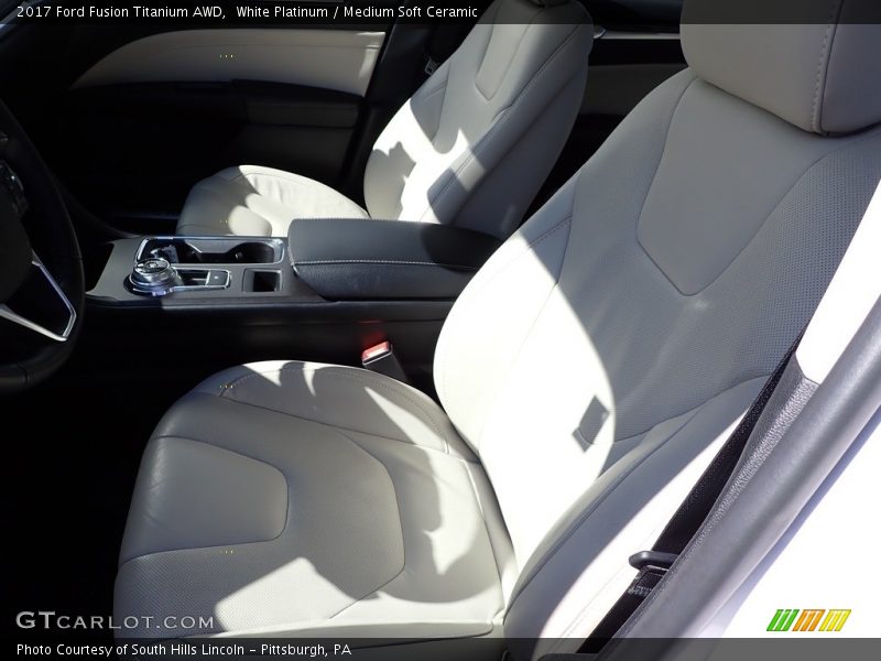 White Platinum / Medium Soft Ceramic 2017 Ford Fusion Titanium AWD